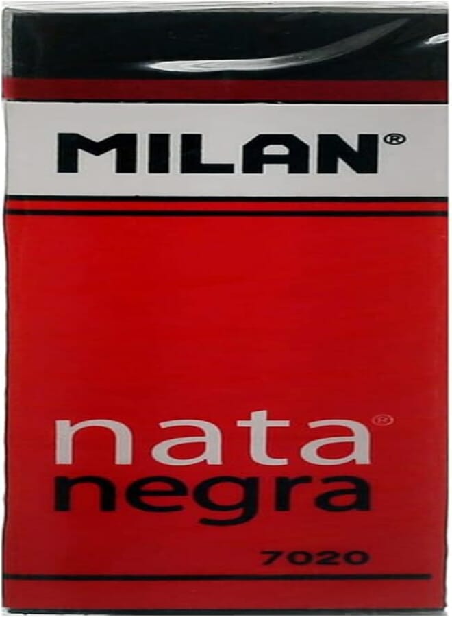 Milan 7020 Nata Negra Soft Eraser Pack Of 4 Pieces - Black